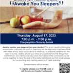 High Holy Days Community Learning "Awake You Sleepers!"