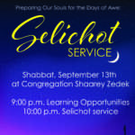 Preparing Our Souls for the Days of Awe: Selichot