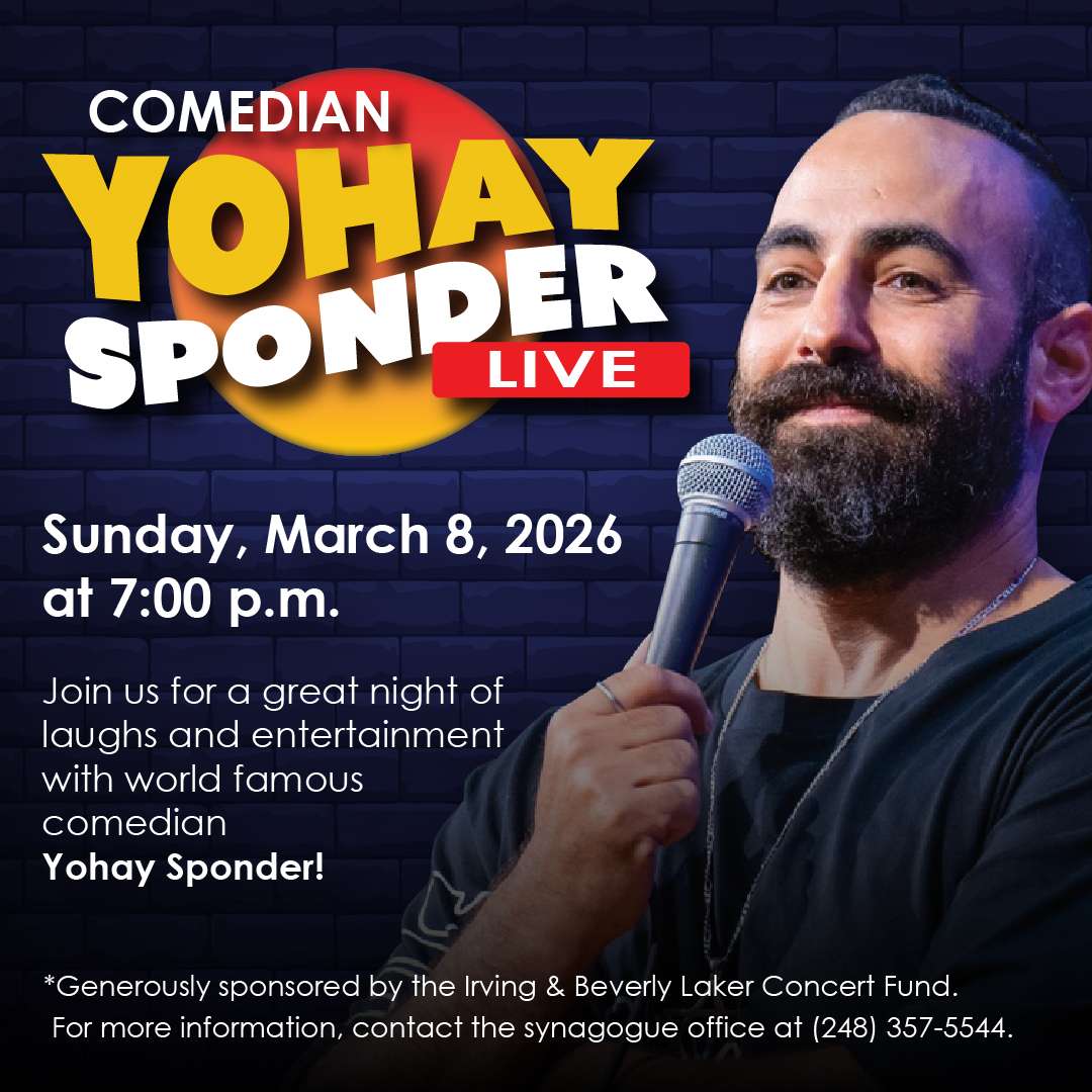 Laker Family Concert Fund Performance Featuring Comedian Yohay Sponder